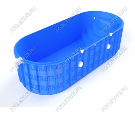 Полипропиленовый бассейн Италия mini. 5х2.5х1.5. римская r. скиммерный. стандарт. 5 мм