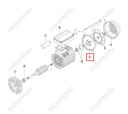 Крышка мотора Kripsol OK/CK100 (M1.7003)